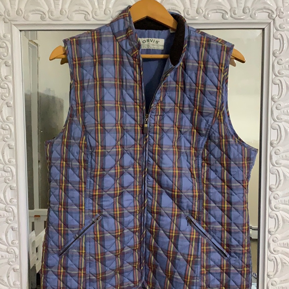 Plaid Orvis vest, Large
